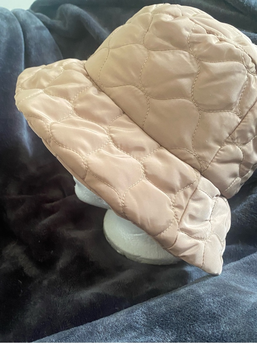 Parfois Collection Quilted Bucket Hat Beige Neutral Size M 58cm - Picture 3 of 6